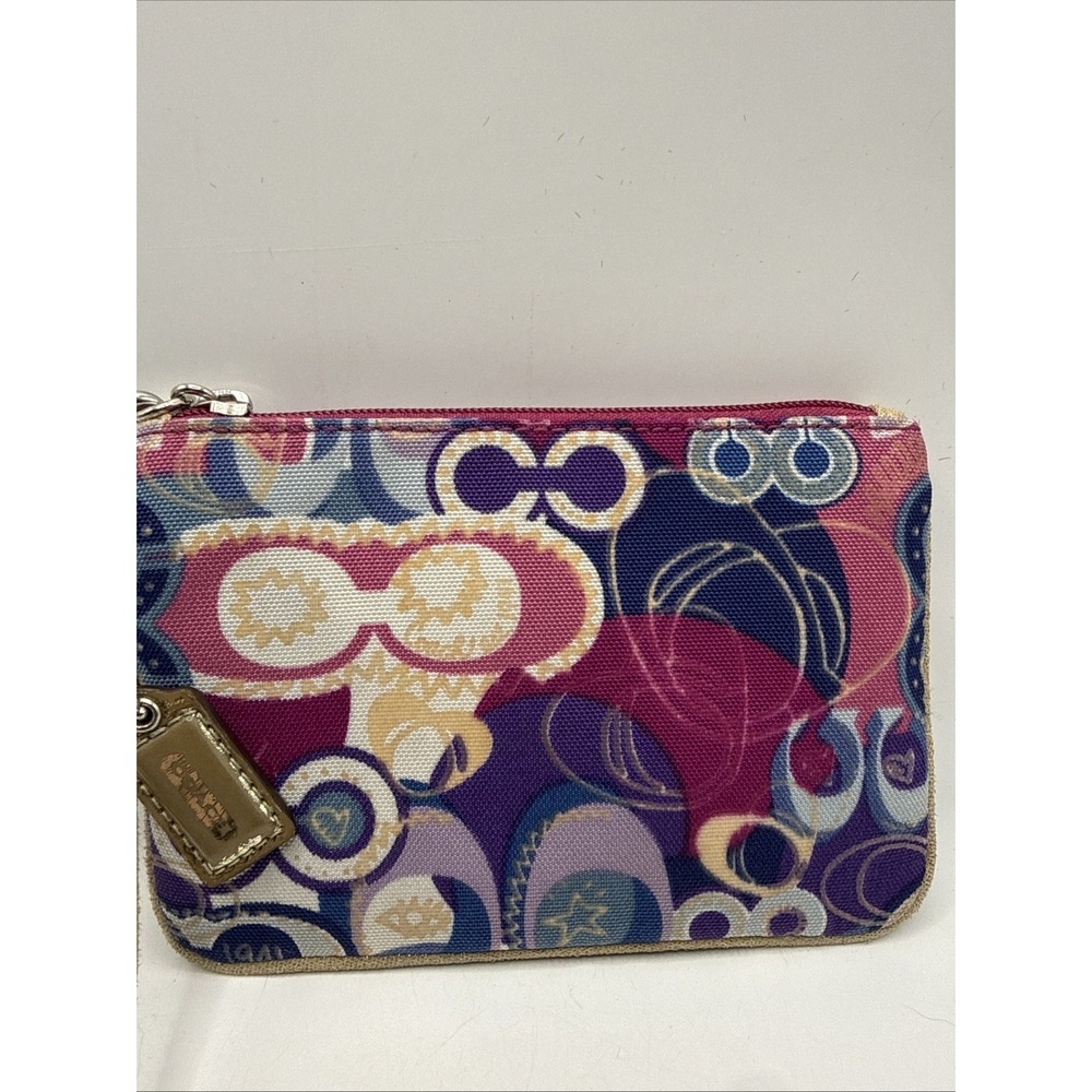 Vintage Coach Poppy Colorful Wristlet Purse Clutch Y2K - Picture 2 of 12